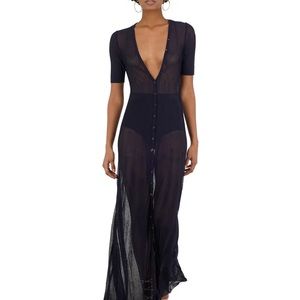 Jacquemus Deep Blue Sheer Maxi Dress